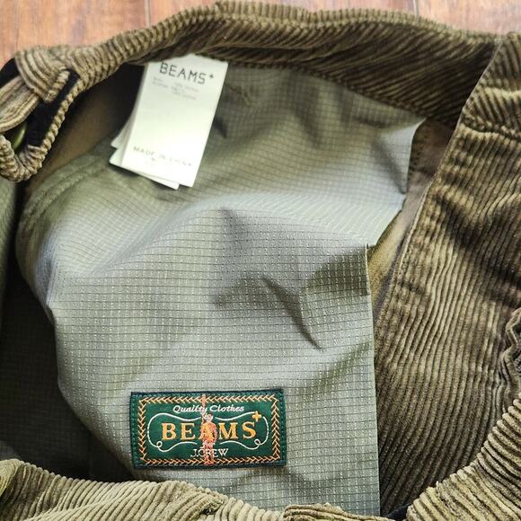 J. Crew x Beams Plus X Mens Corduroy Pants Size XL Olive Tuxedo Stripe 34x28 - Picture 9 of 12